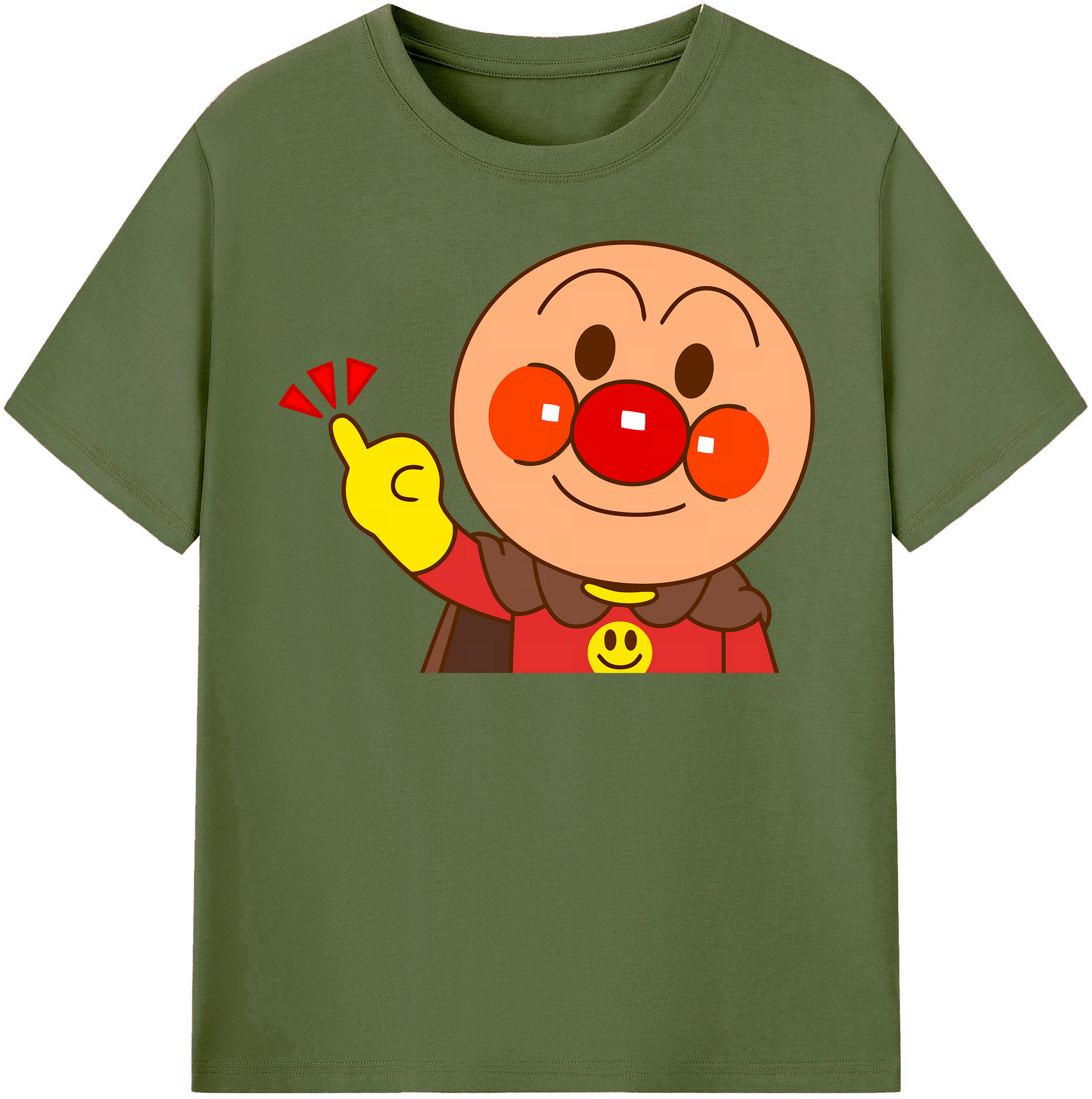 （画像用） アンパンマン Anpanman 綿100％半袖Tシャツ（フロントプリント）